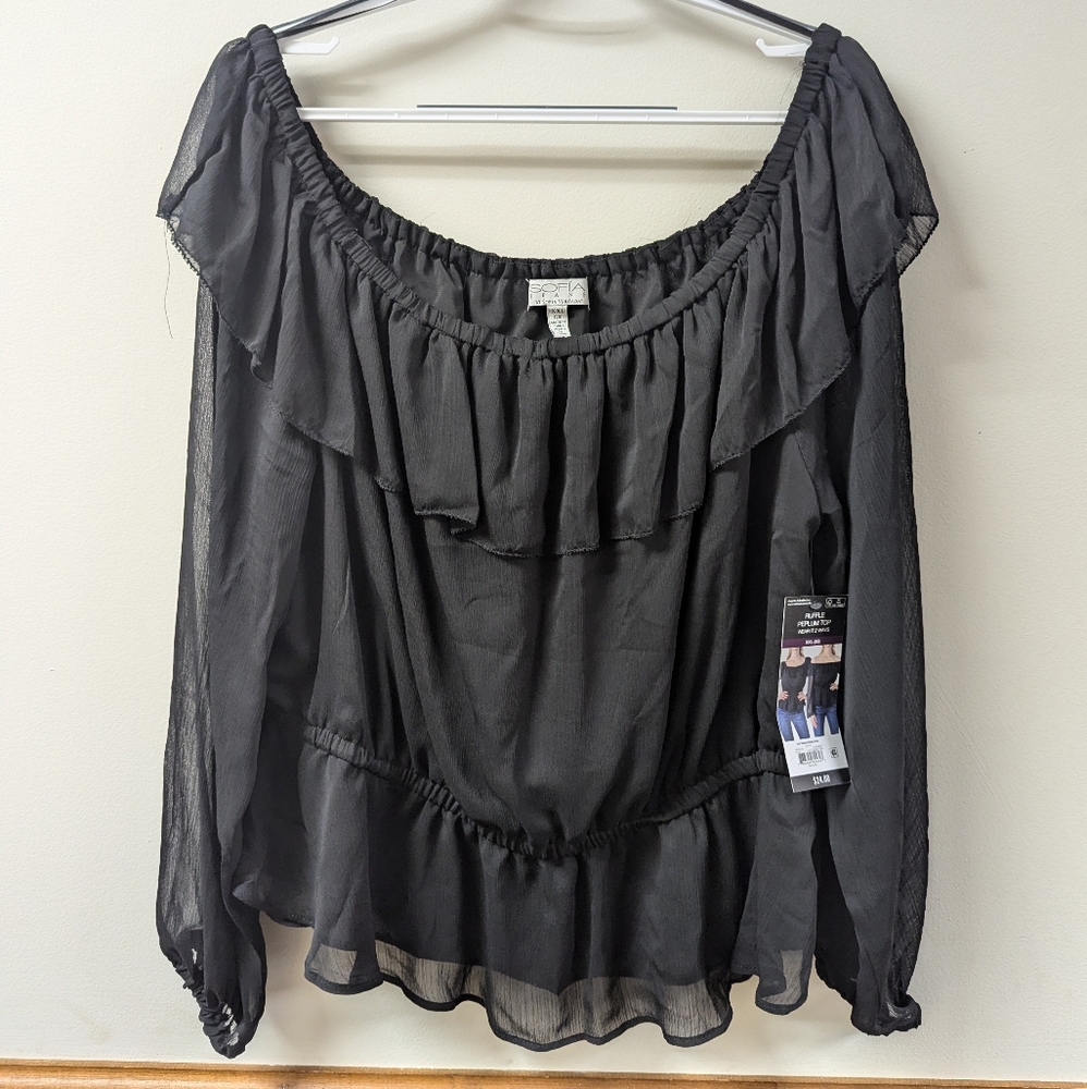 Sofia Vergara Ruffle Peplum Top